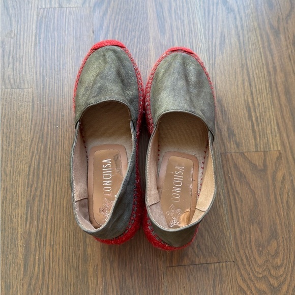Conchisa green and red sole camouflage Espadrilles size 6 EU 36 - Picture 5 of 7